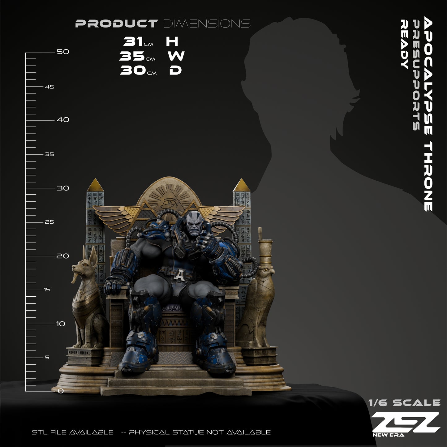 Apocalypse (Throne) Statue 3D-Printed Kit