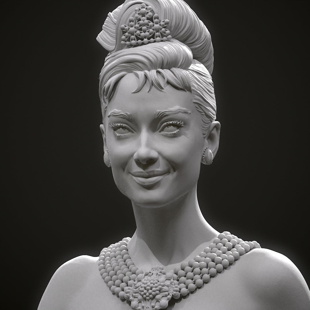 Audrey ( Breakfast At Tiffany's) Statue 3D-Printed Kit