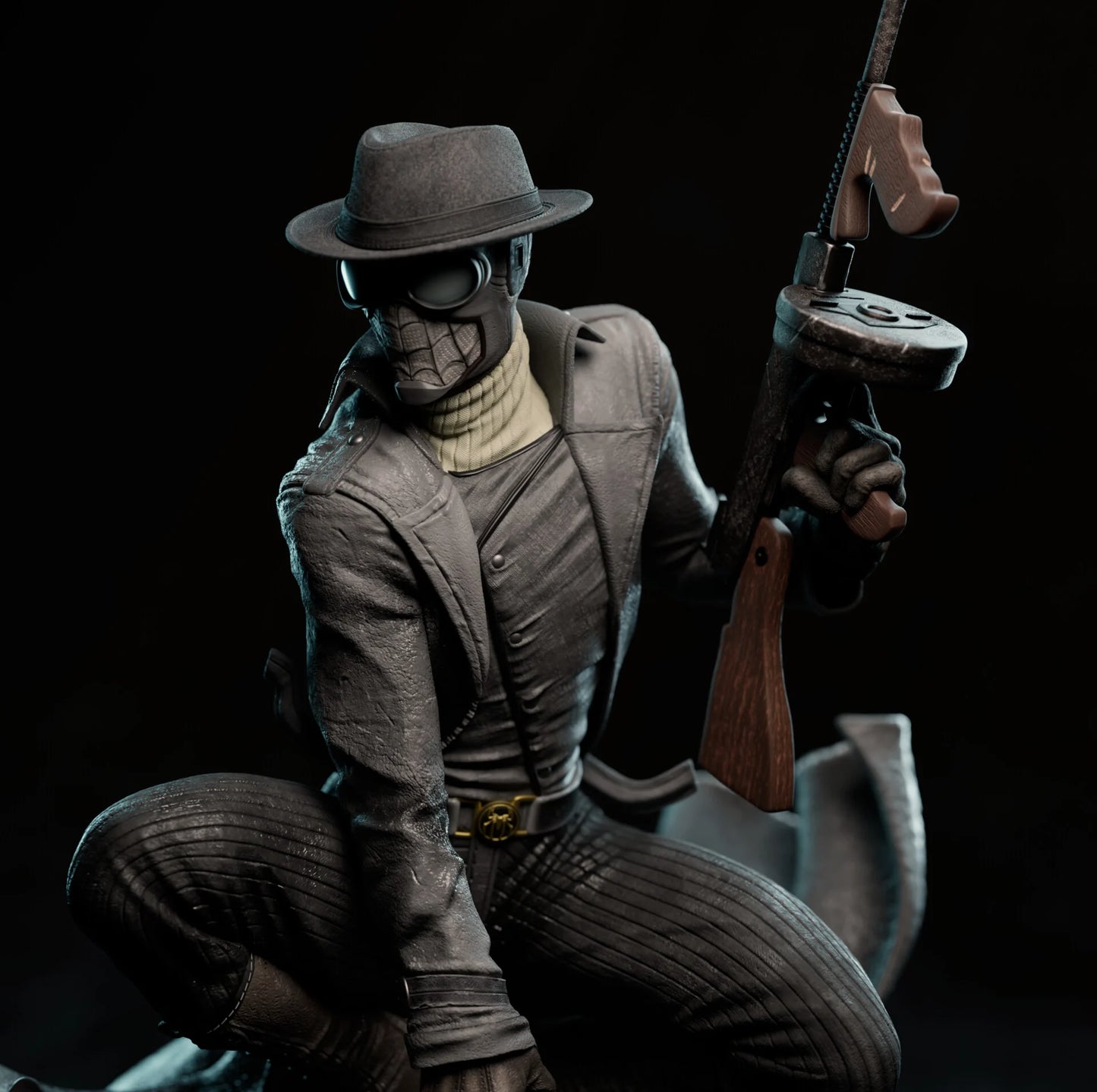 Spiderman Noir Statue 3D-Printed Kit