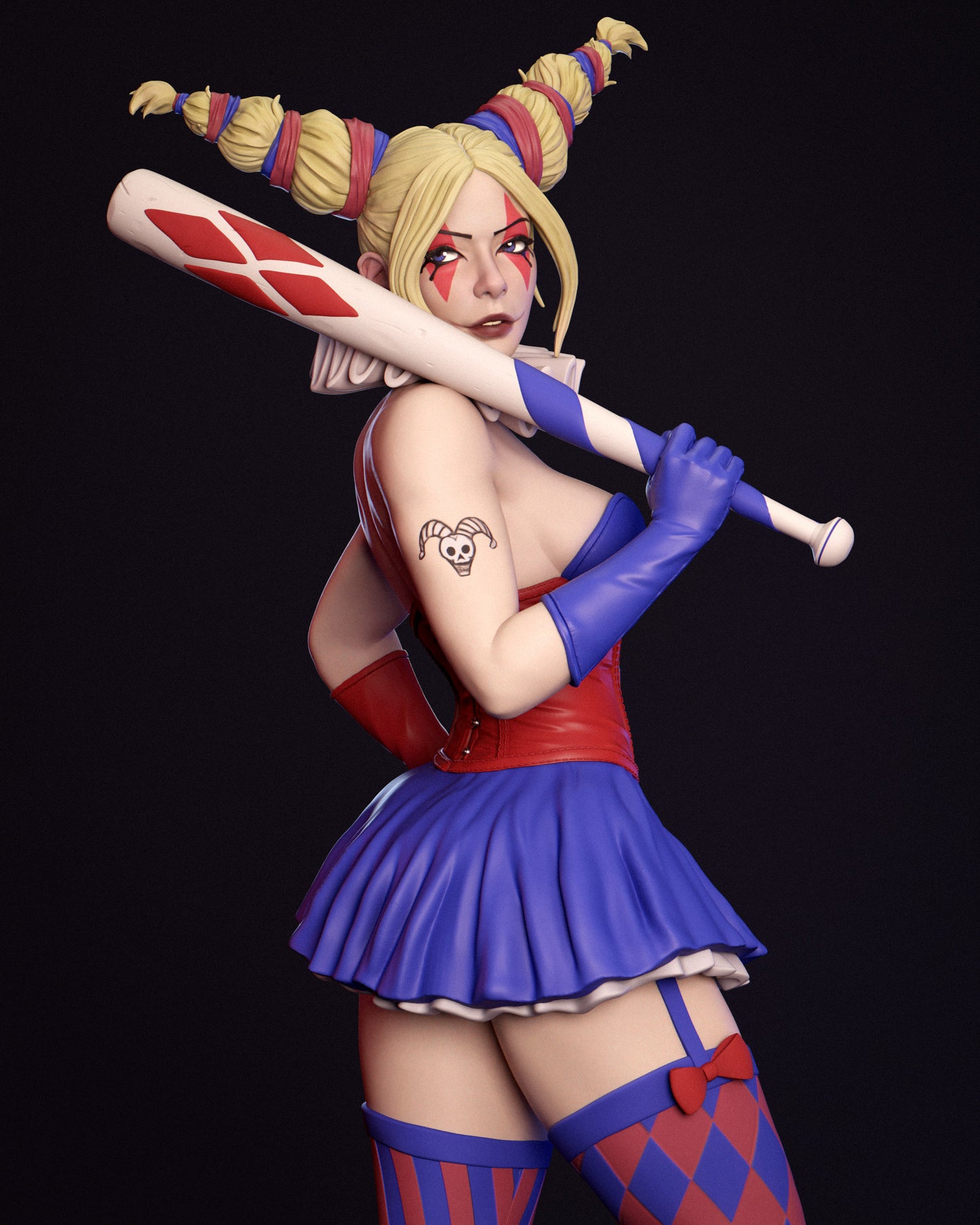 Harley Quinn v2 Statue 3D-Printed Kit