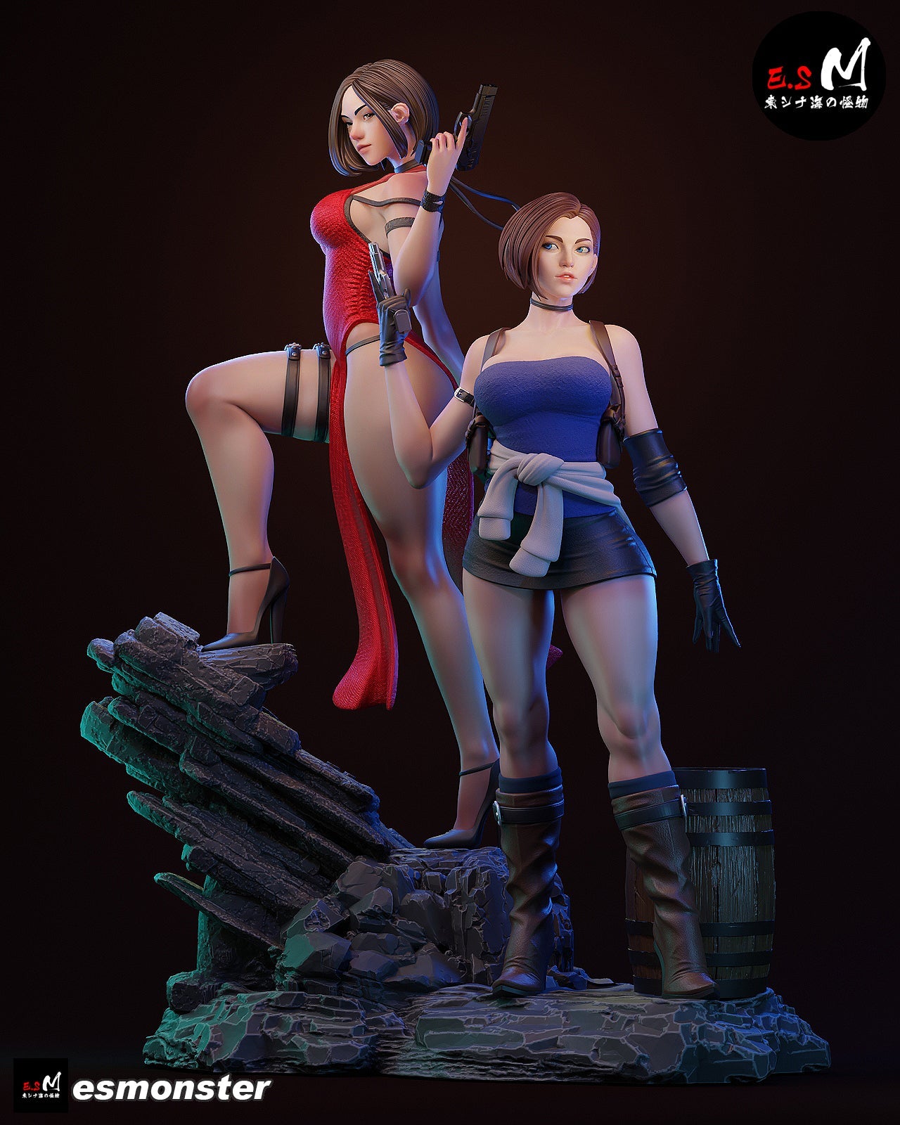 E.S Monster Statues
