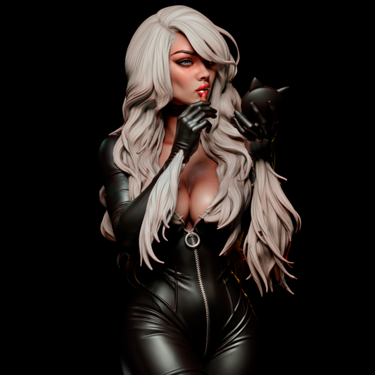 Black Cat Statue 3D-Printed Kit