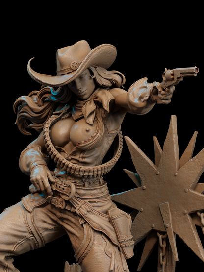 Cowgirl Rogue Statue 3D-Printed Kit