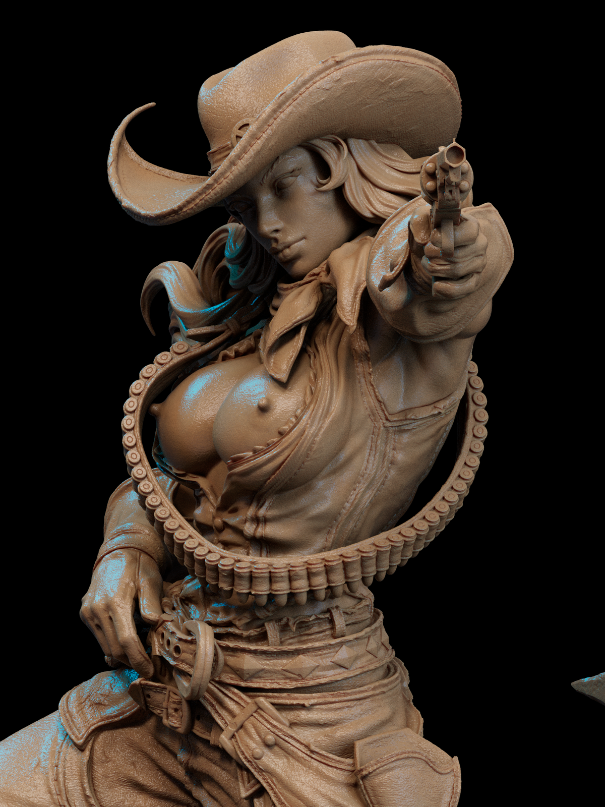 Cowgirl Rogue Statue 3D-Printed Kit