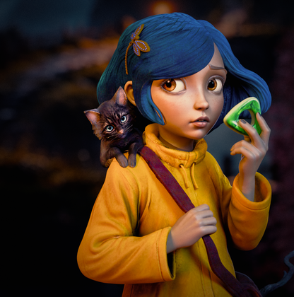 Coraline Statue 3D-Printed Kit