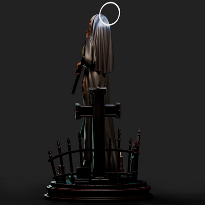 Nun With Gun Statue 3D-Printed Kit
