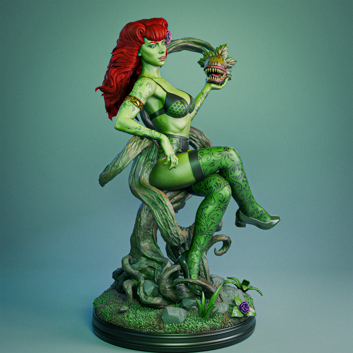 Poison Ivy Bombshell Statue 3D-Printed Kit