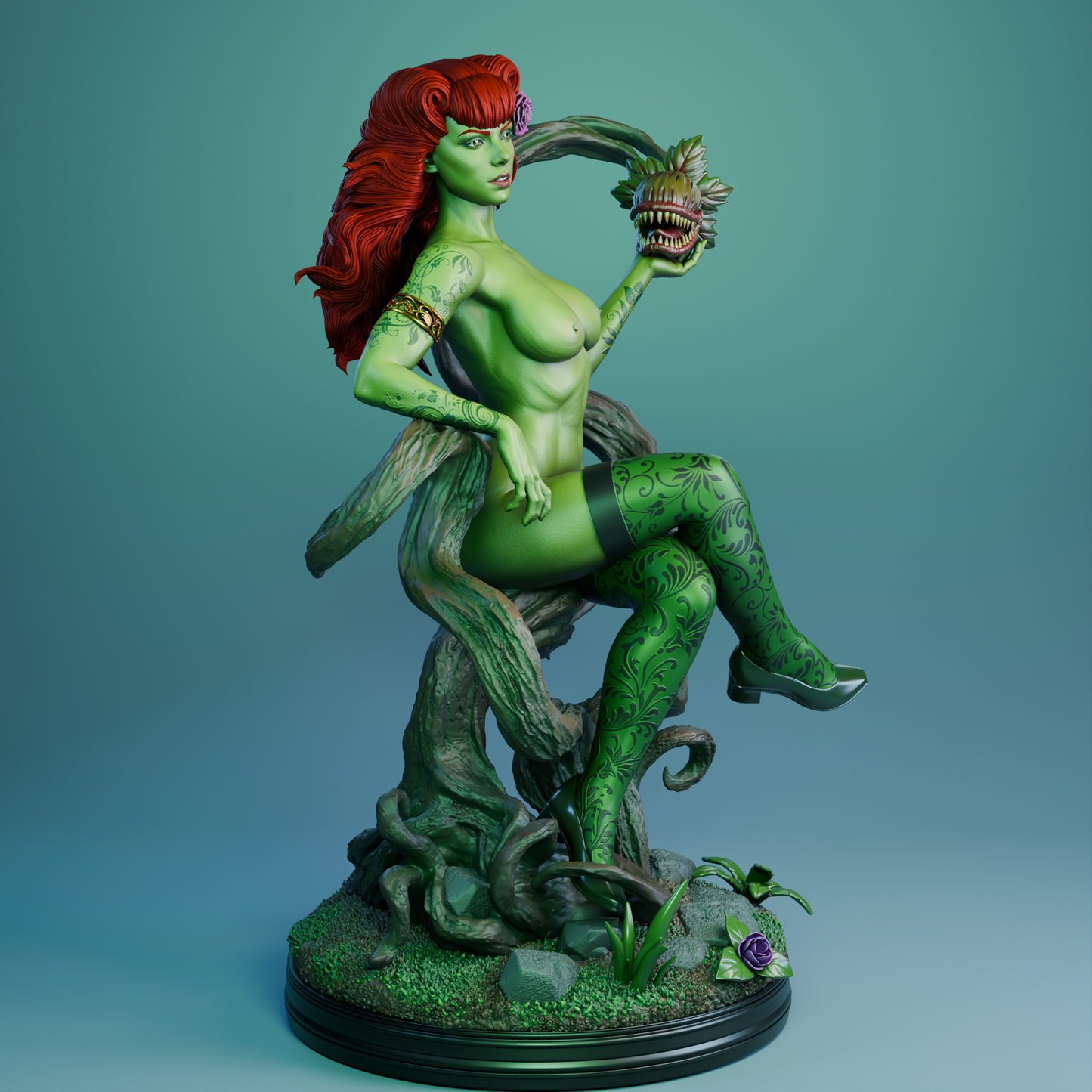 Poison Ivy Bombshell Statue 3D-Printed Kit