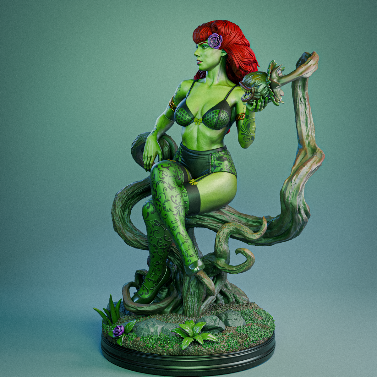 Poison Ivy Bombshell Statue 3D-Printed Kit
