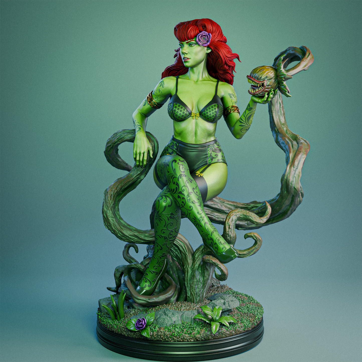 Poison Ivy Bombshell Statue 3D-Printed Kit