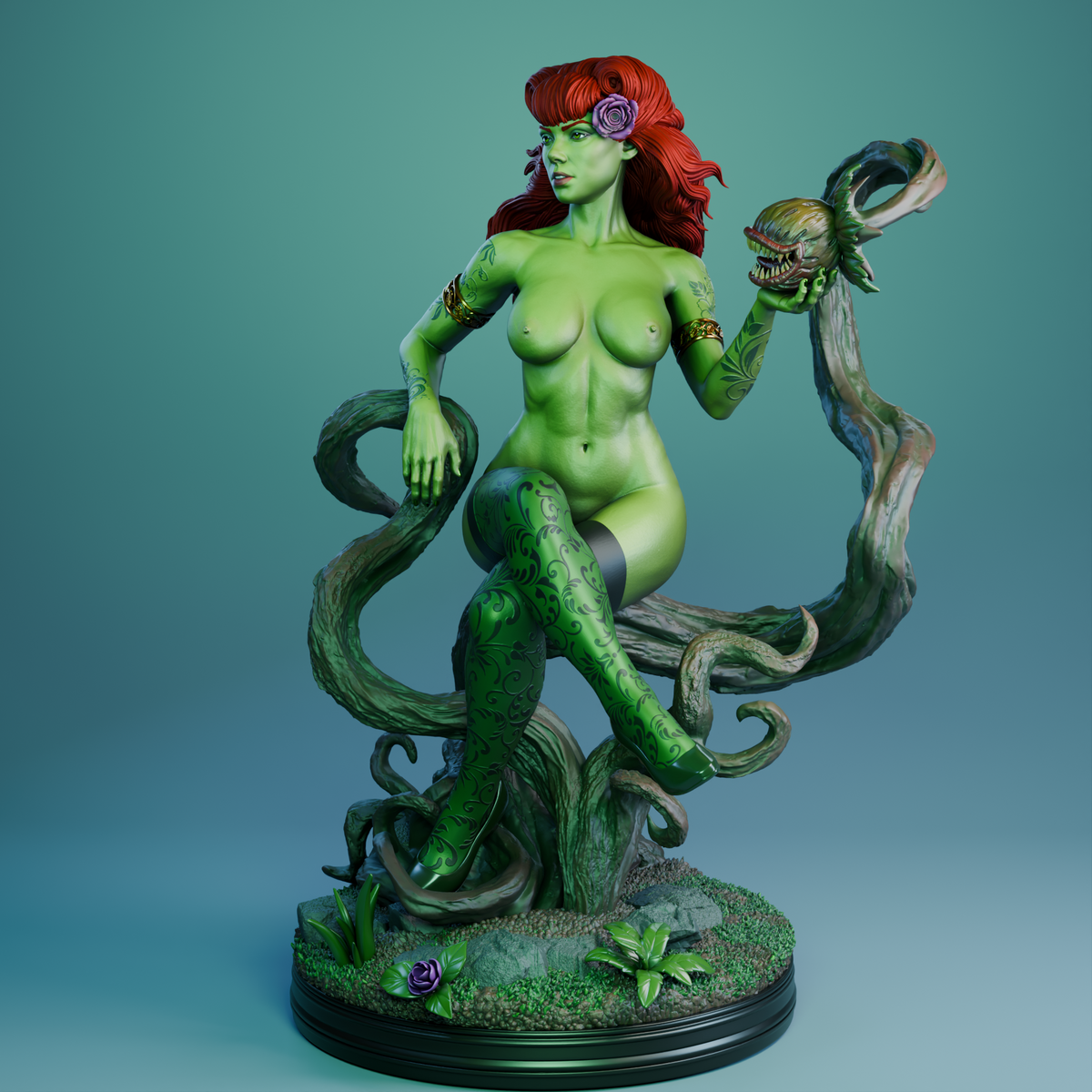 Poison Ivy Bombshell Statue 3D-Printed Kit