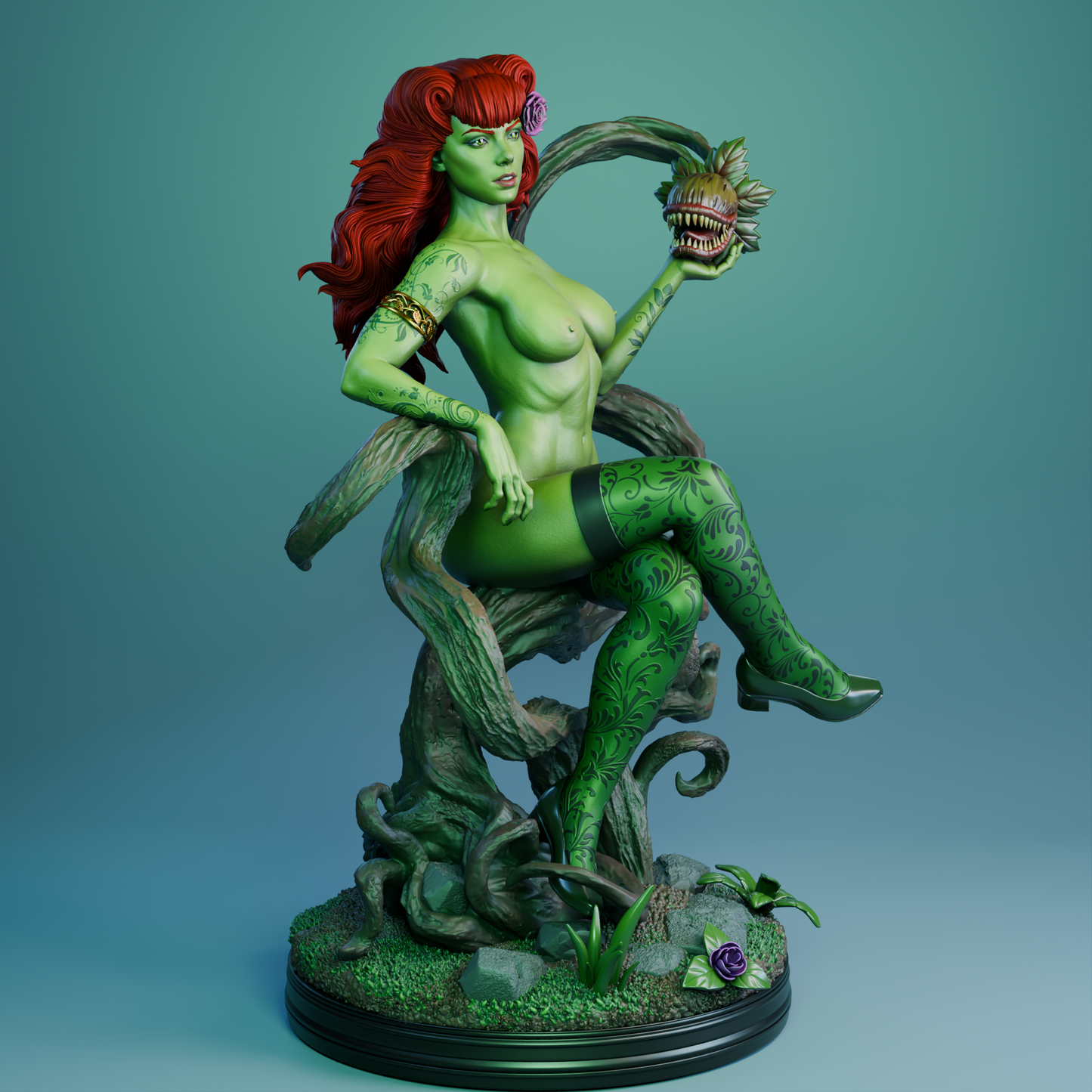 Poison Ivy Bombshell Statue 3D-Printed Kit