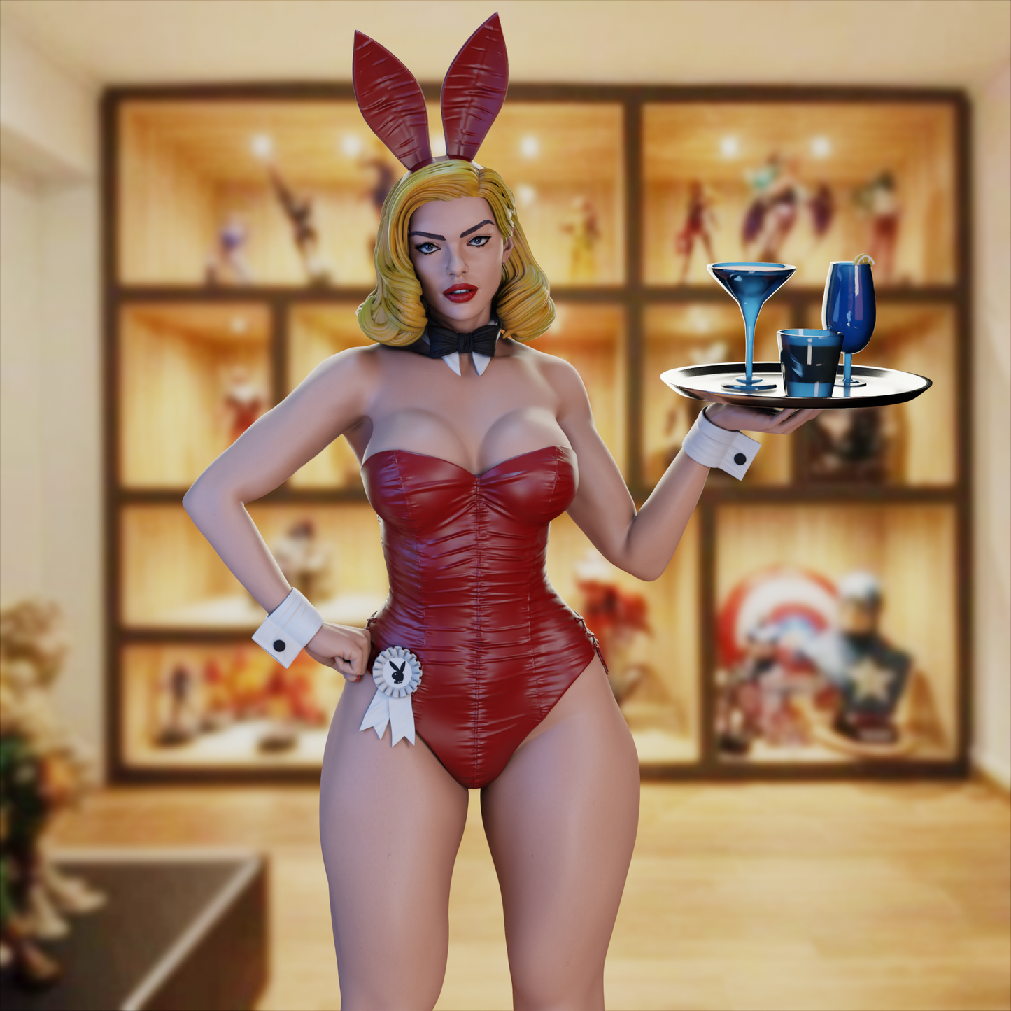 Classic Playboy Bunny Waitress Statue