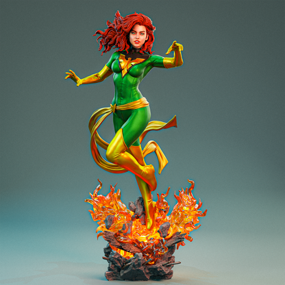 Jeane Grey Phoenix Statue 3D-Printed Kit
