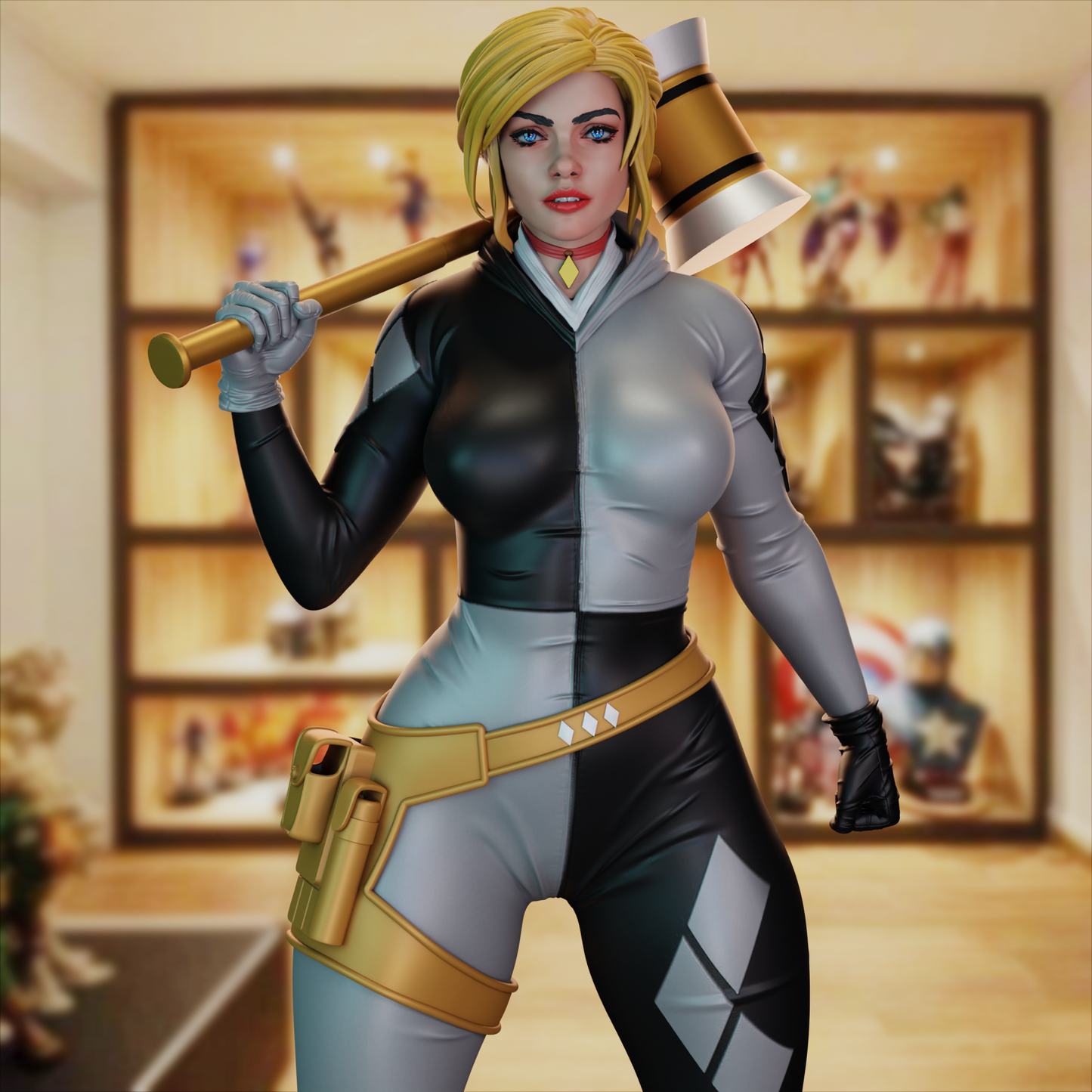 Harley Quinn (White Knight) Statue