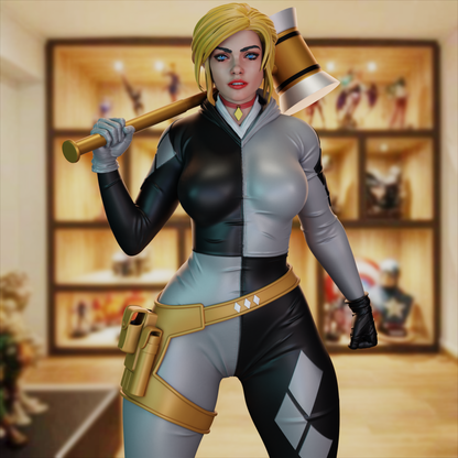 Harley Quinn (White Knight) Statue