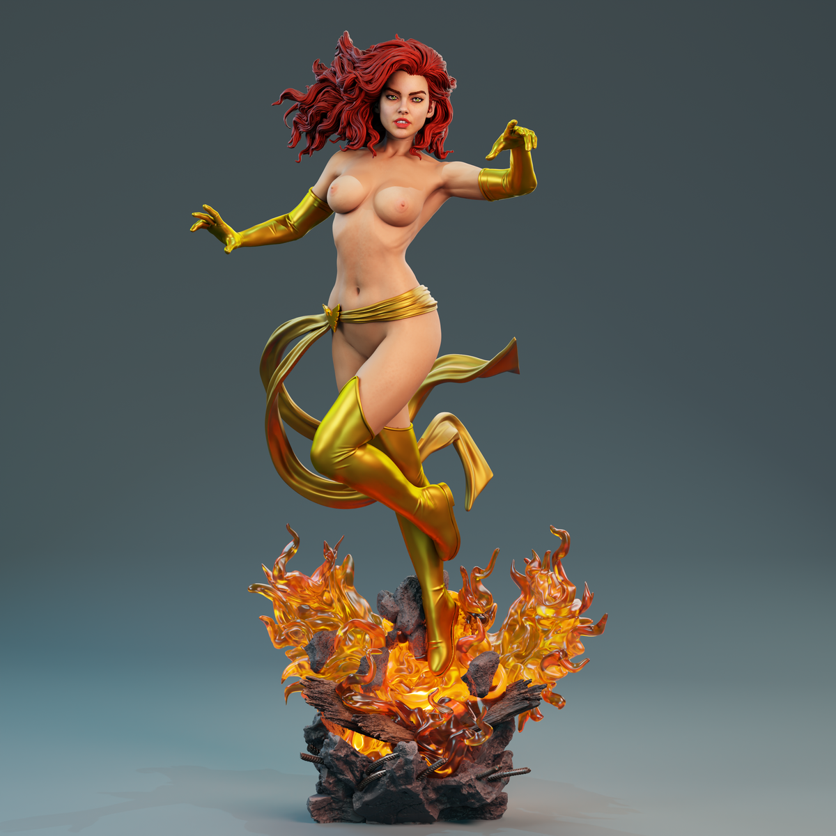 Jeane Grey Phoenix Statue 3D-Printed Kit