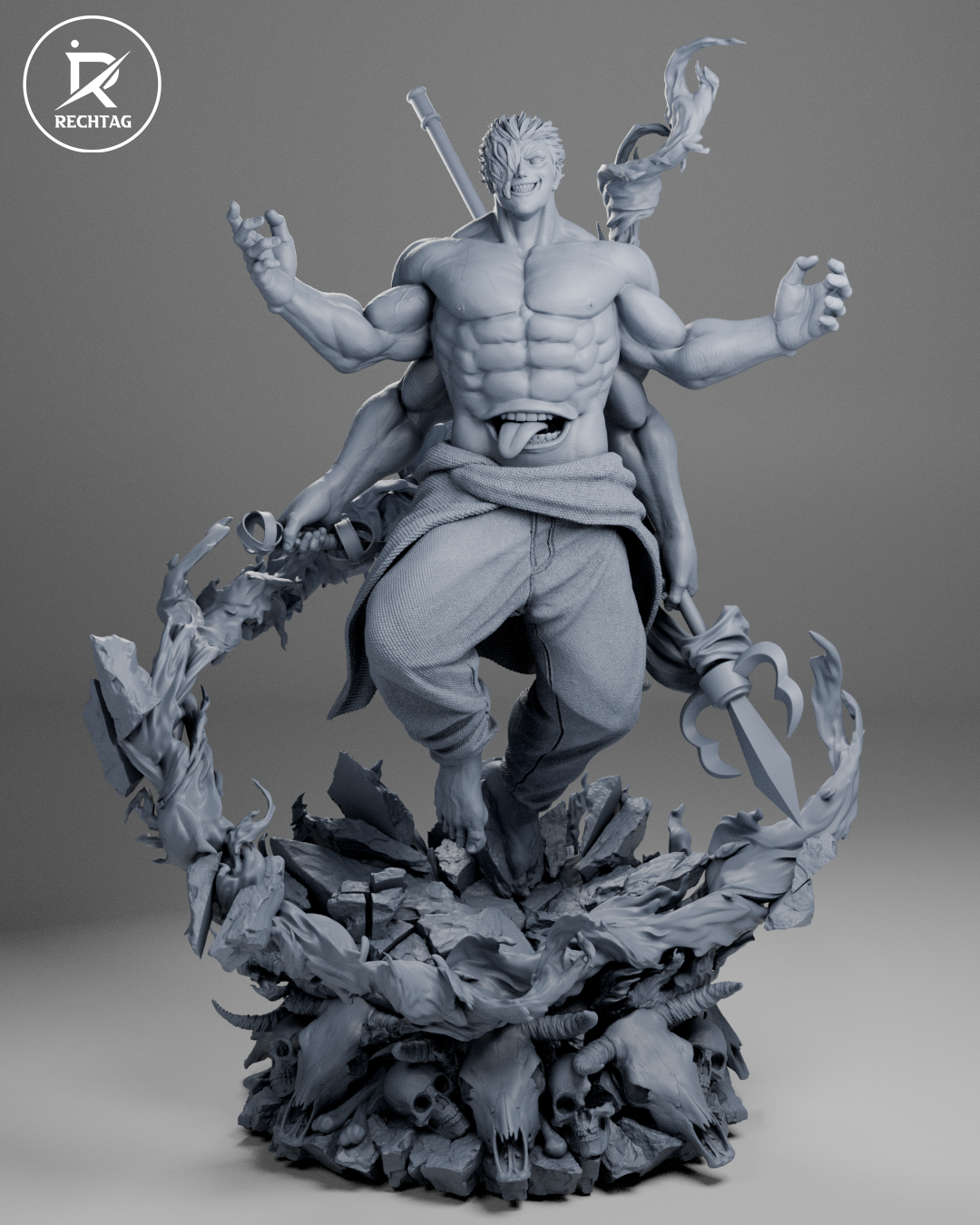Ryomen Sukuna Statue 3D-Printed Kit