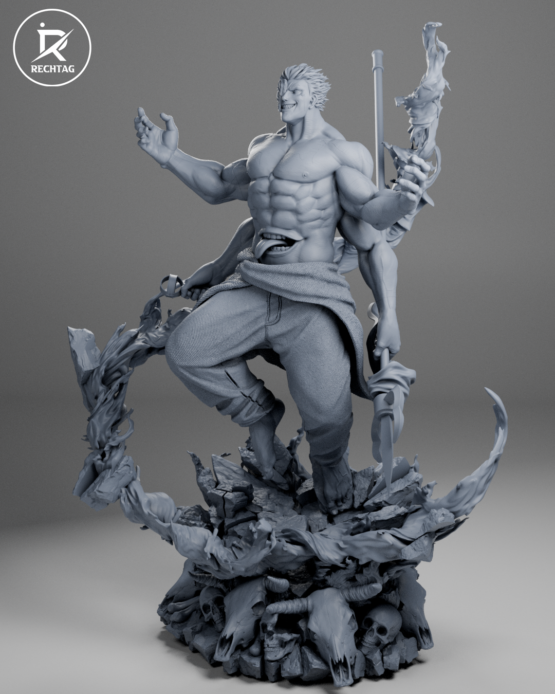 Ryomen Sukuna Statue 3D-Printed Kit