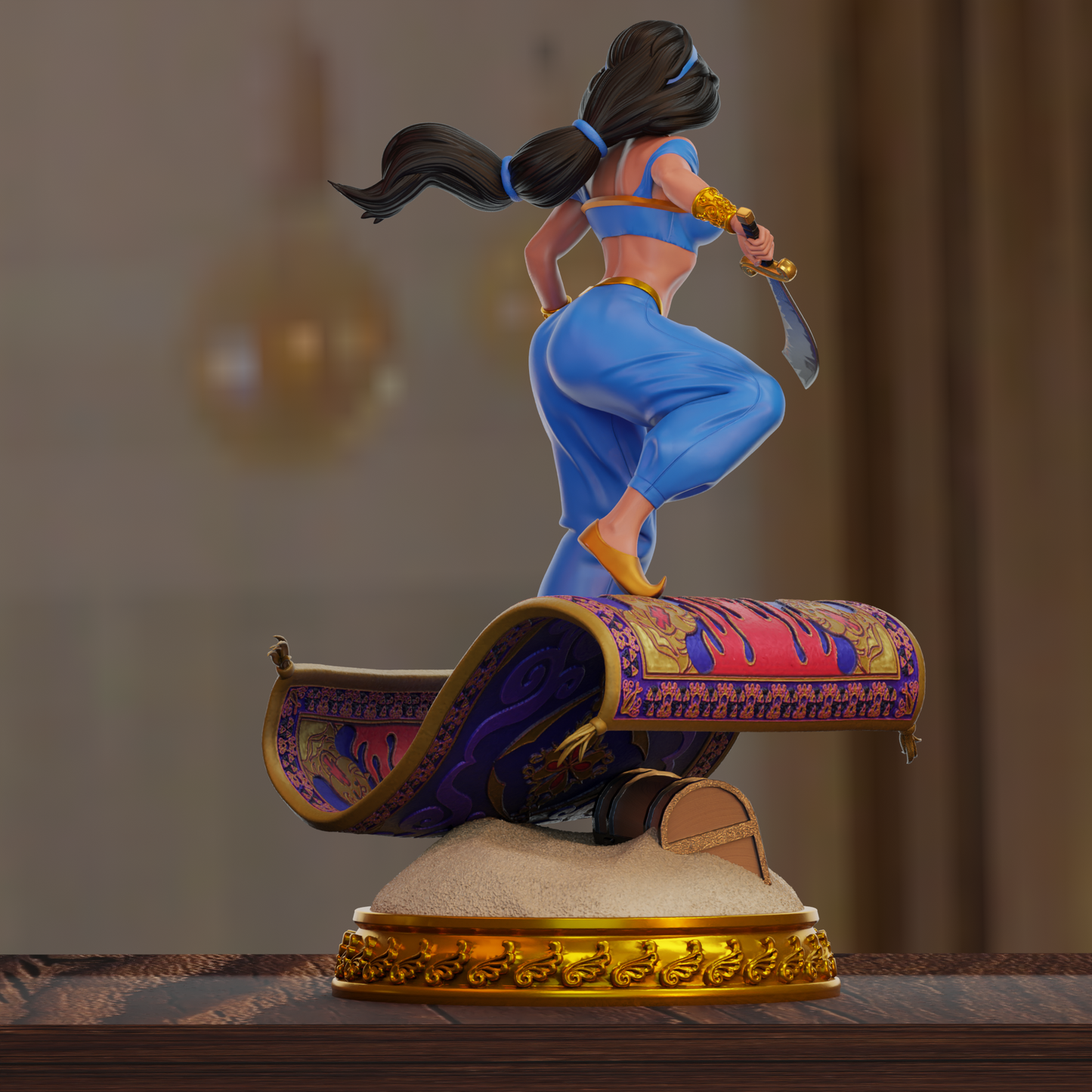 Princess Jasmine Statue 3D-Printed Kit