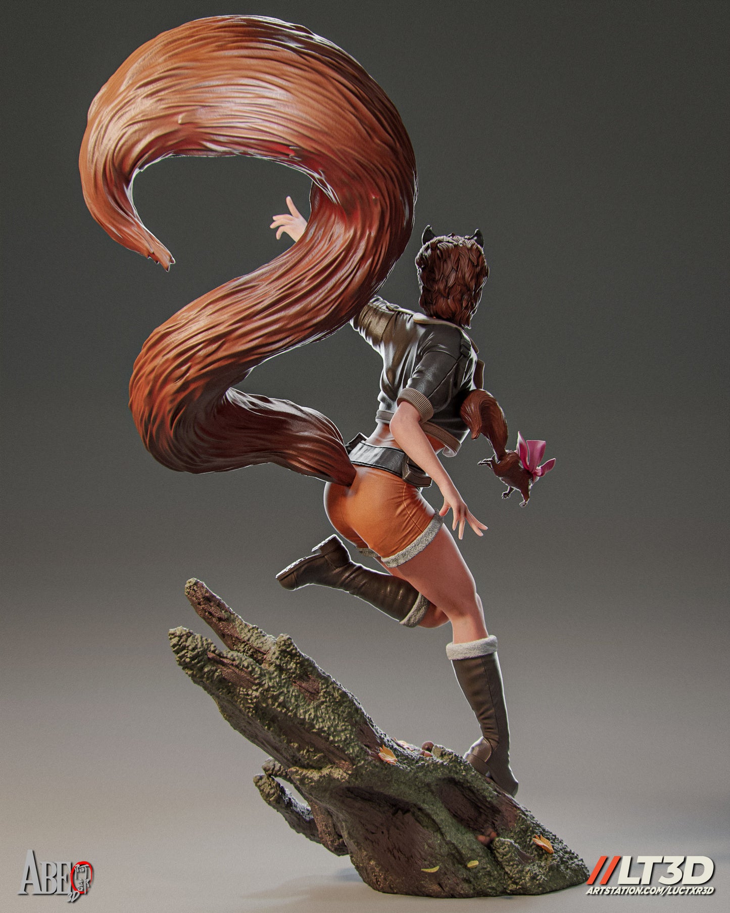 Squirl Girl Statue