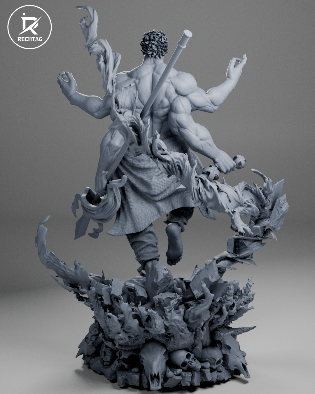 Ryomen Sukuna Statue 3D-Printed Kit
