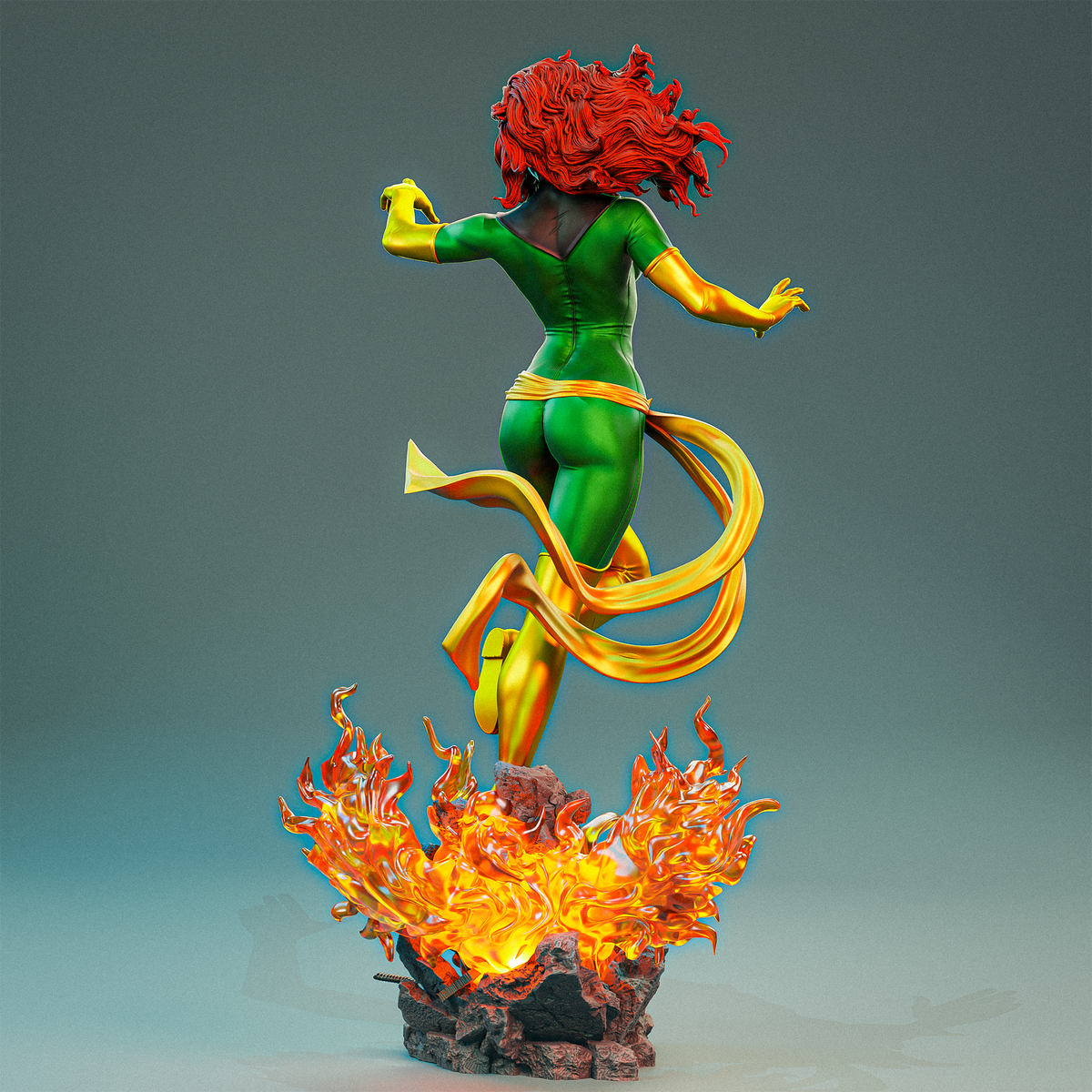 Jeane Grey Phoenix Statue 3D-Printed Kit