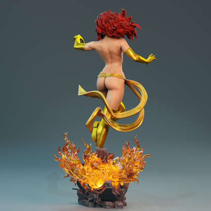 Jeane Grey Phoenix Statue 3D-Printed Kit