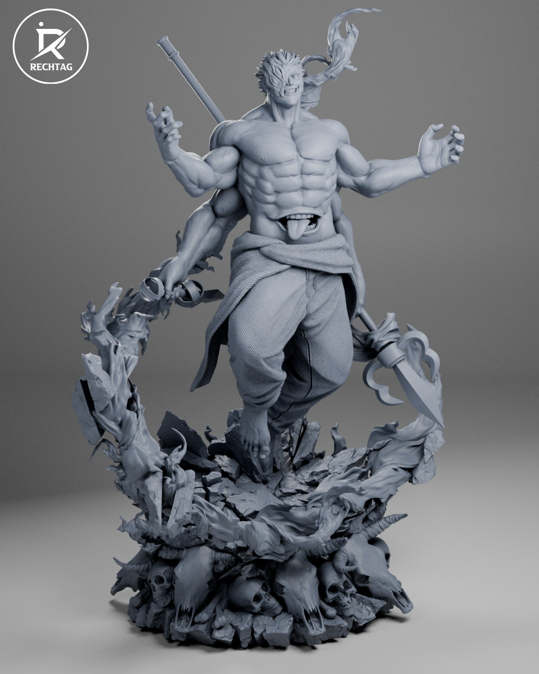 Ryomen Sukuna Statue 3D-Printed Kit