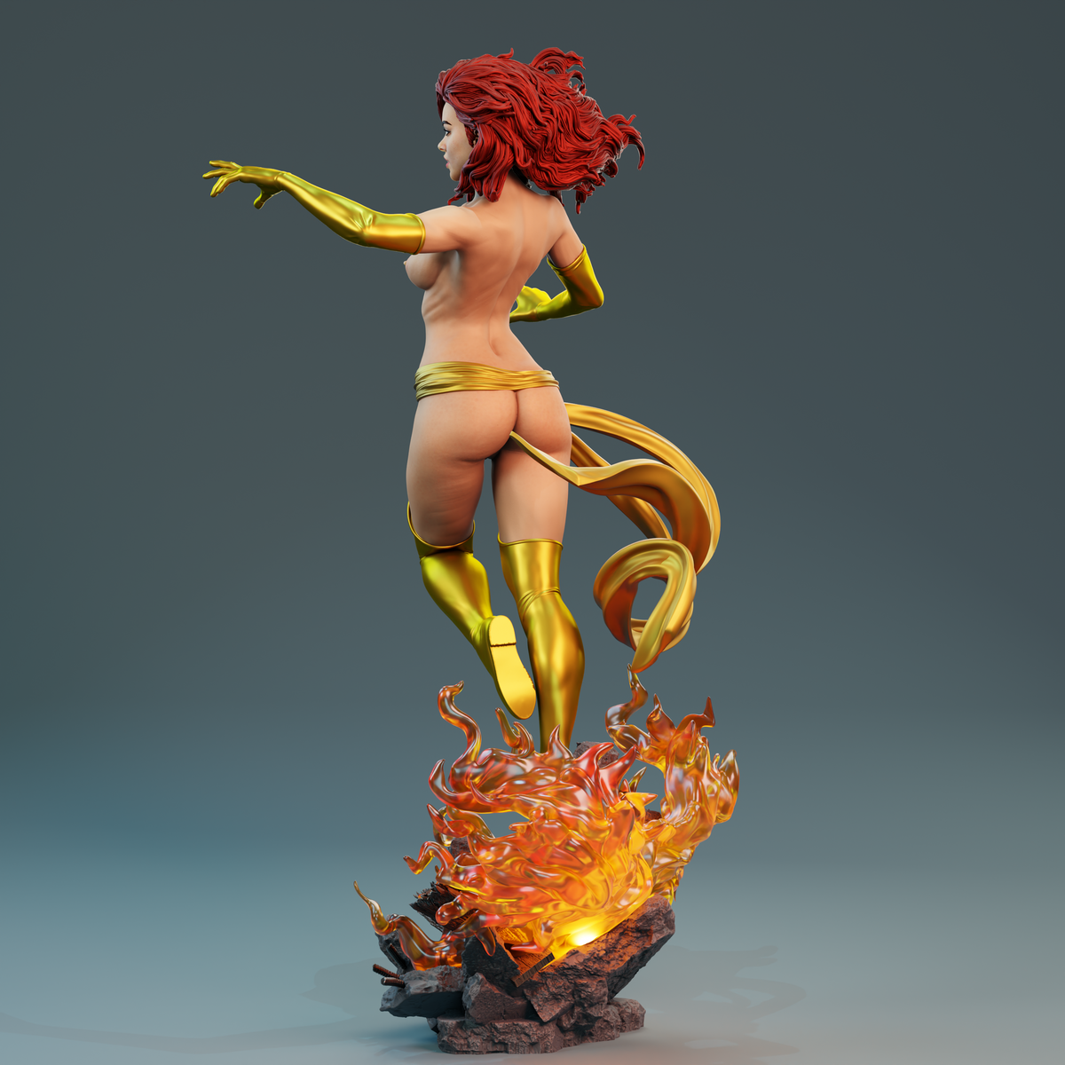 Jeane Grey Phoenix Statue 3D-Printed Kit
