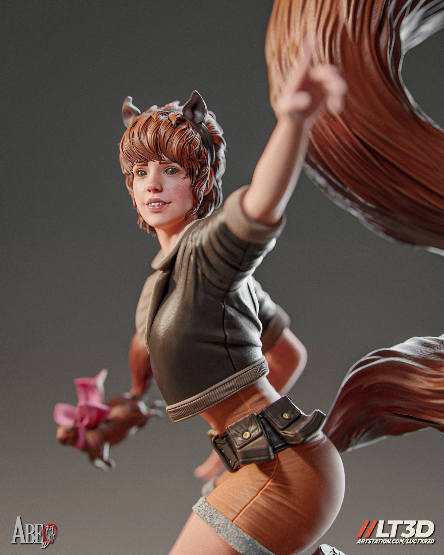 Squirl Girl Statue