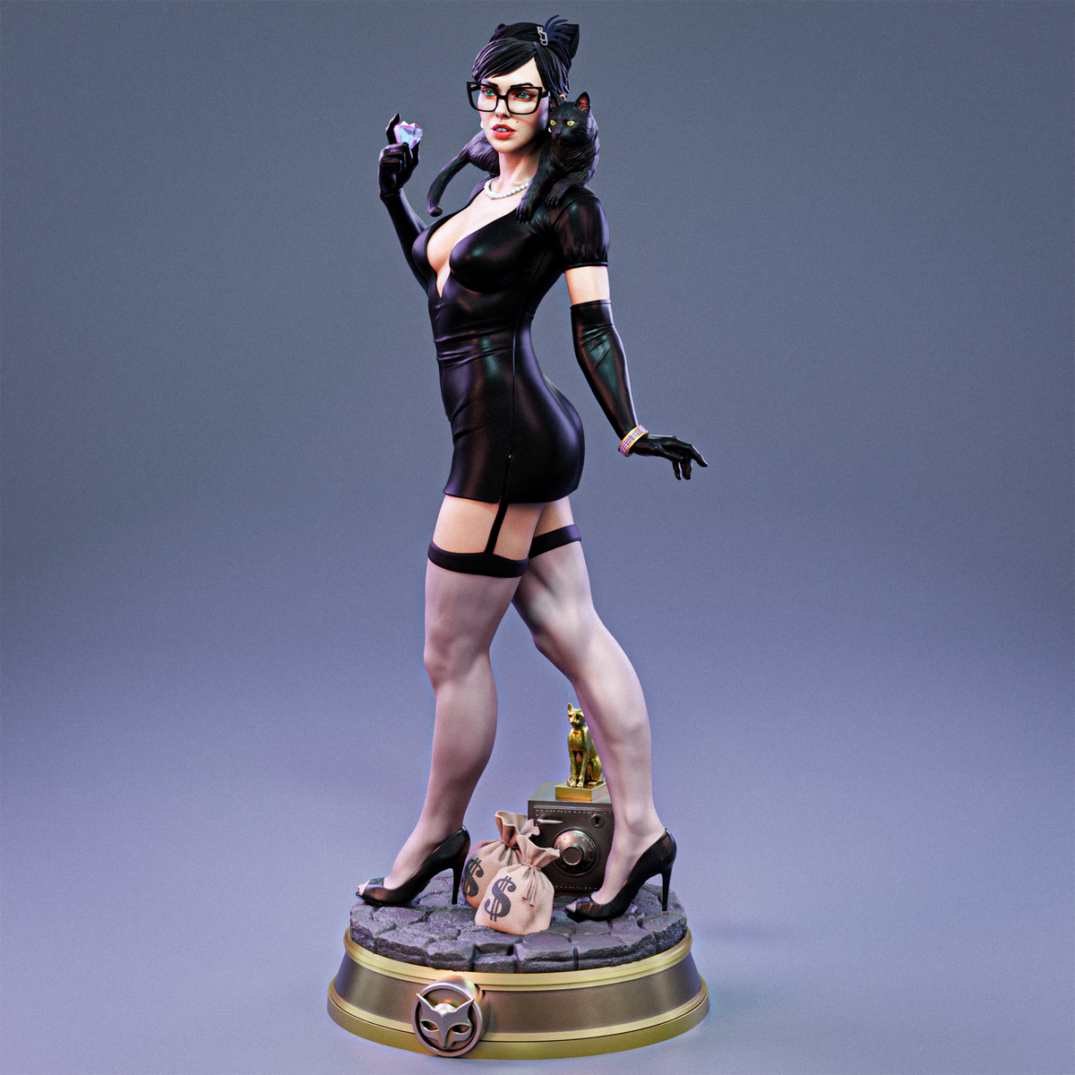 Catwoman Bombshell Statue 3D-Printed Kit
