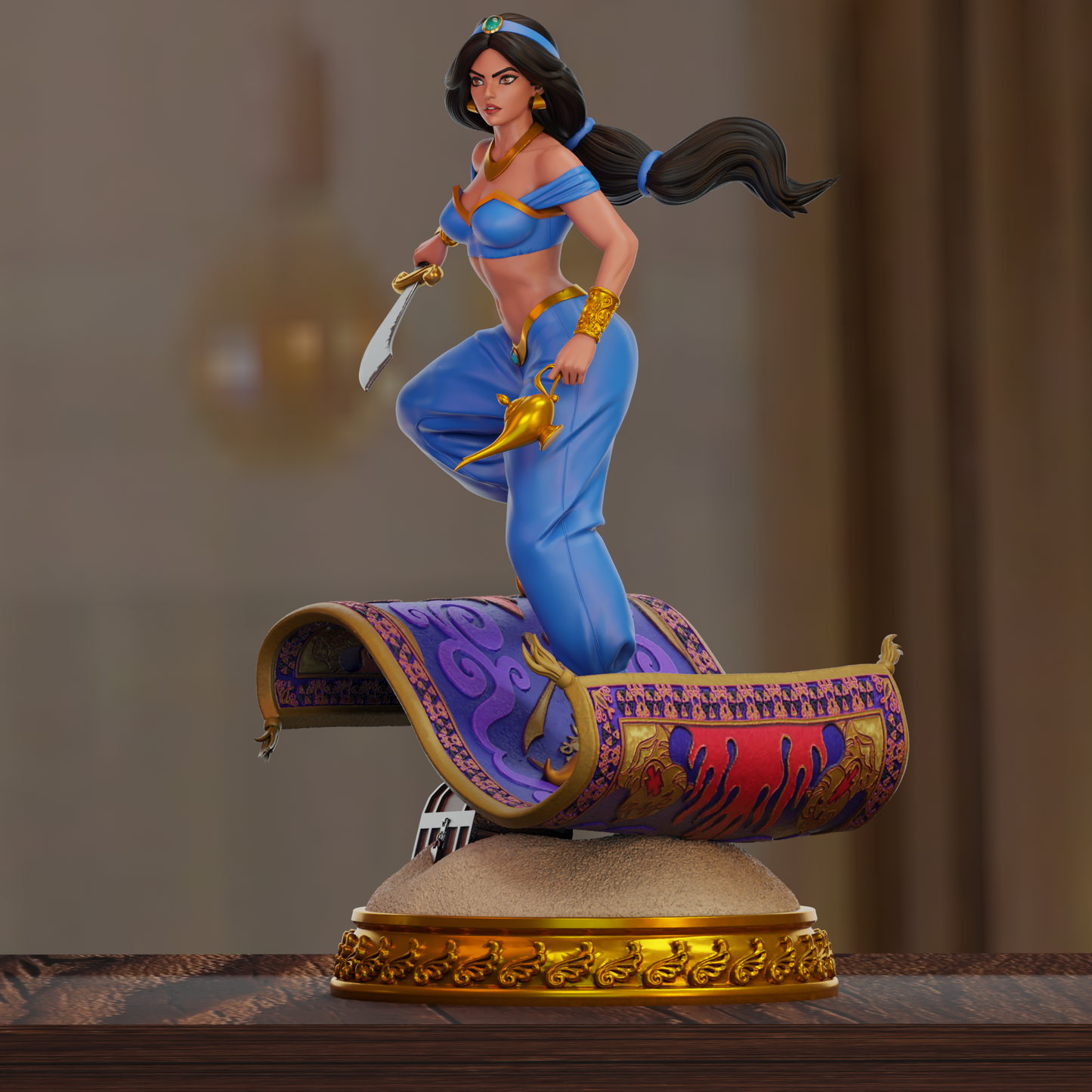 Princess Jasmine Statue 3D-Printed Kit
