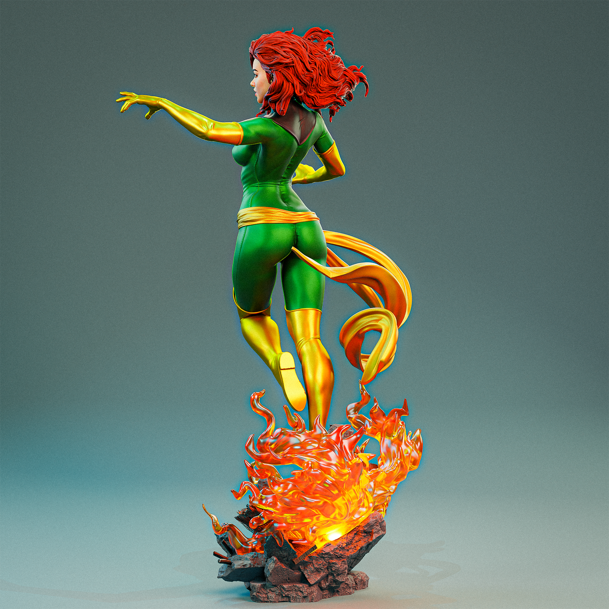 Jeane Grey Phoenix Statue 3D-Printed Kit