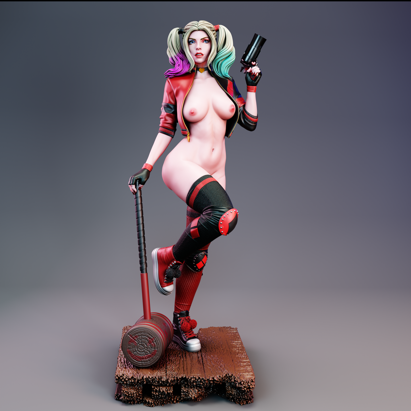 Harley Quinn Statue 3D-Printed Kit