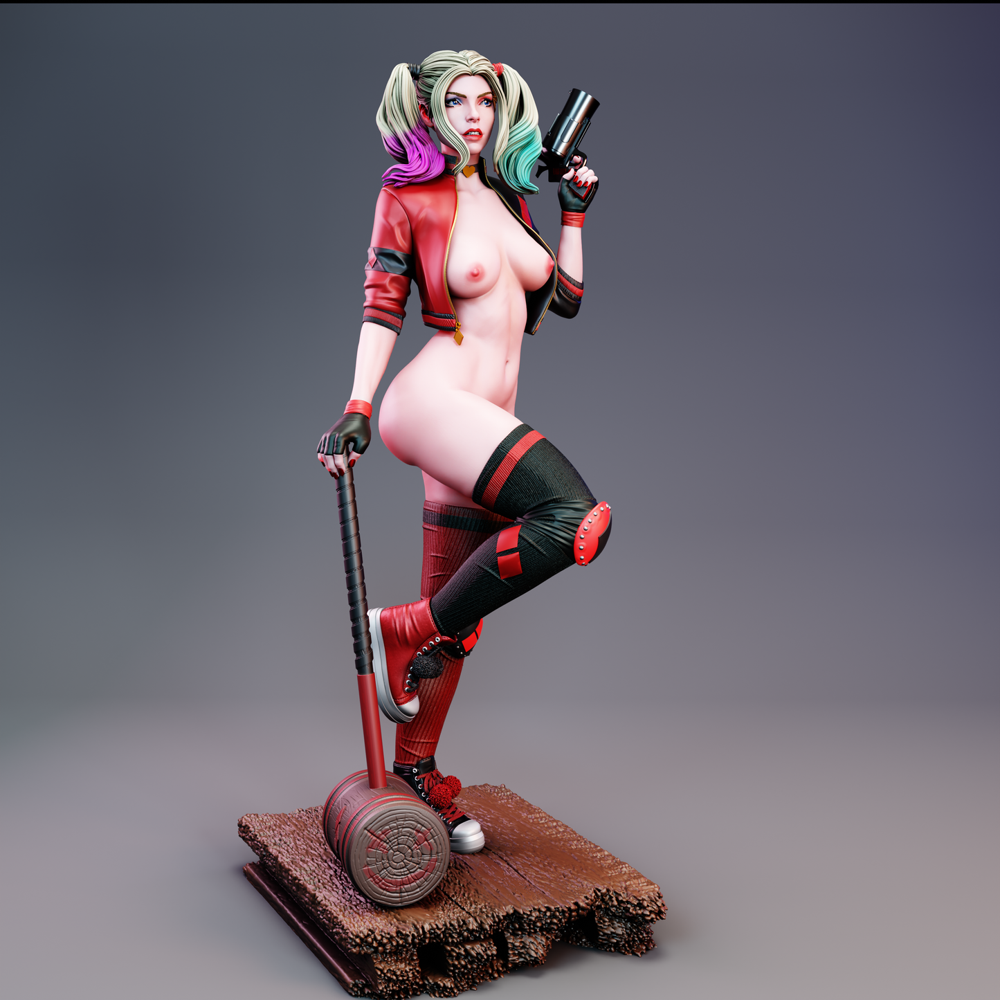 Harley Quinn Statue 3D-Printed Kit