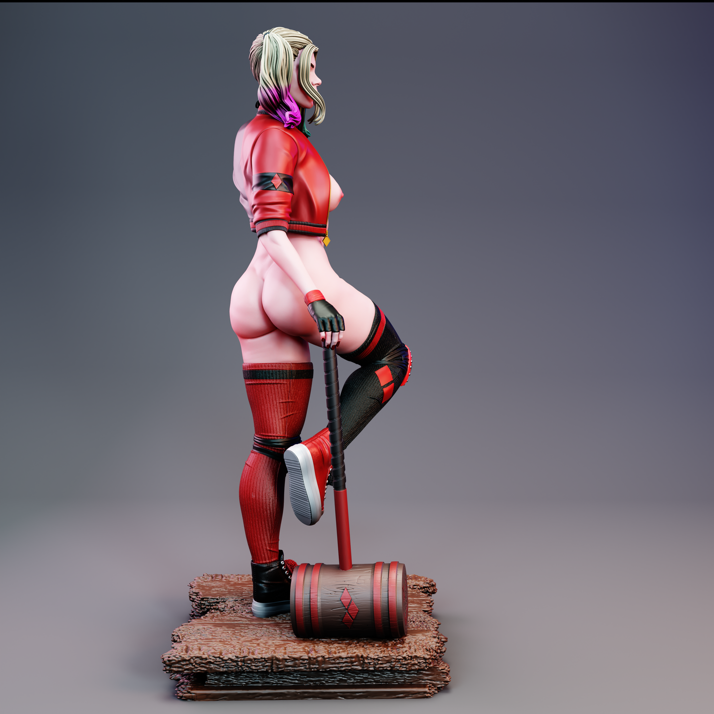 Harley Quinn Statue 3D-Printed Kit
