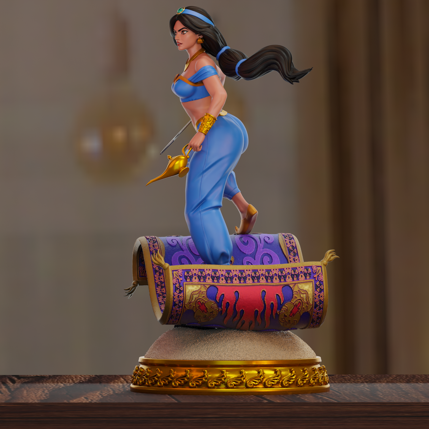 Princess Jasmine Statue 3D-Printed Kit