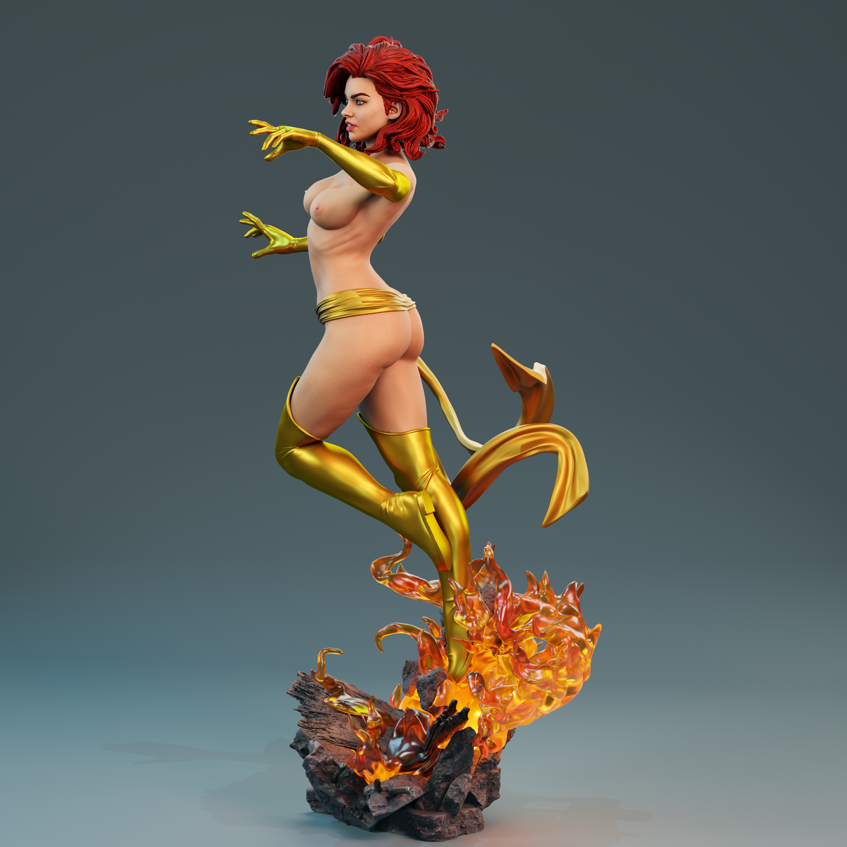 Jeane Grey Phoenix Statue 3D-Printed Kit
