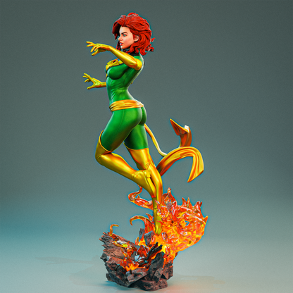 Jeane Grey Phoenix Statue 3D-Printed Kit