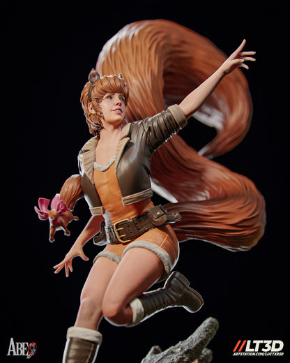 Squirl Girl Statue
