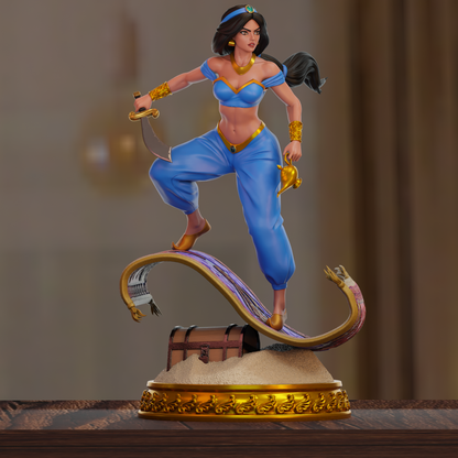 Princess Jasmine Statue 3D-Printed Kit