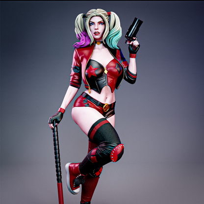 Harley Quinn Statue 3D-Printed Kit