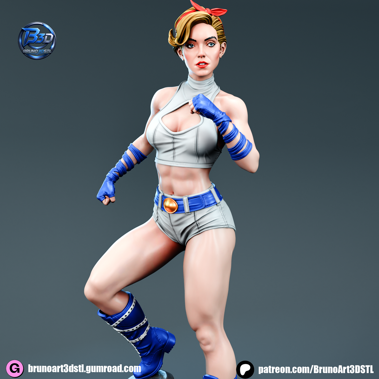 Power Girl Bombshell Statue 3D-Printed Kit