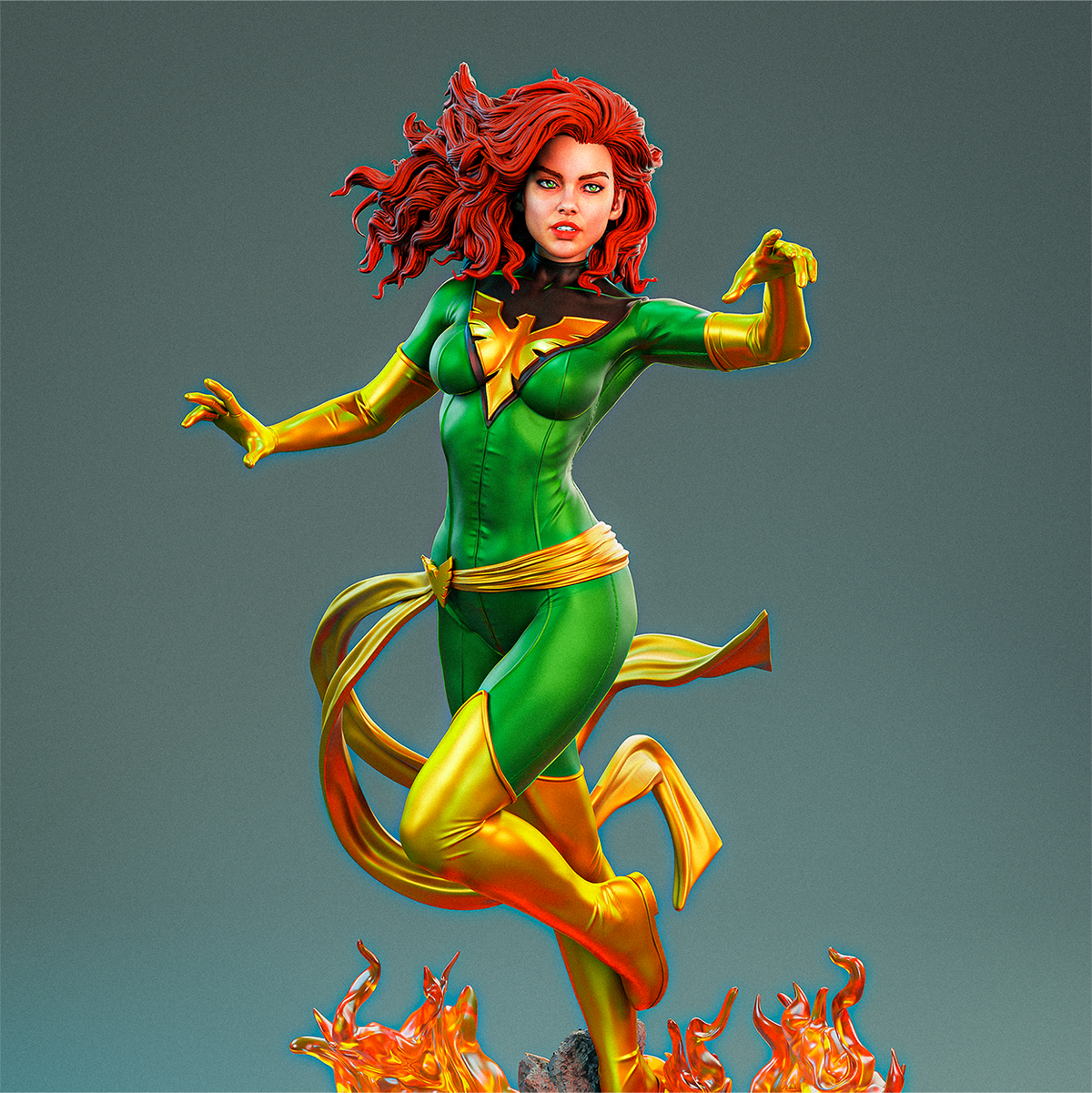 Jeane Grey Phoenix Statue 3D-Printed Kit