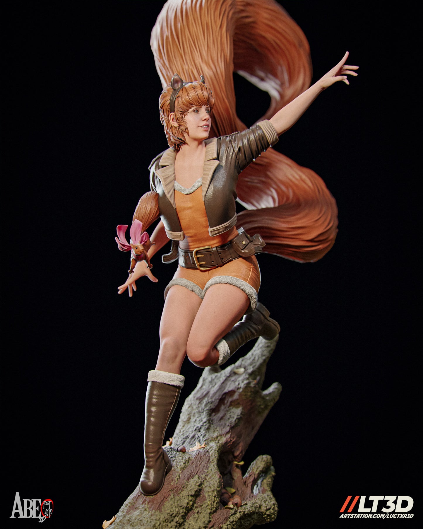 Squirl Girl Statue