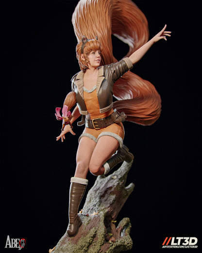 Squirl Girl Statue
