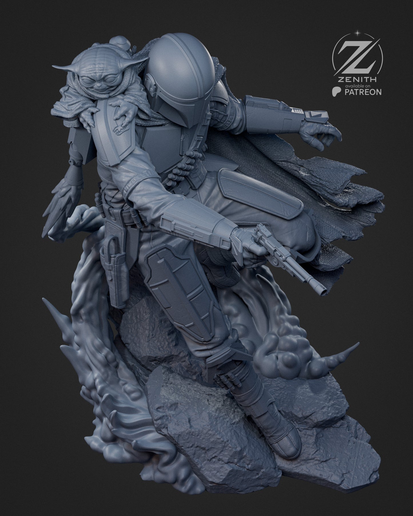 Mandalorian Statue 3D-Printed Kit