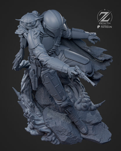 Mandalorian Statue 3D-Printed Kit
