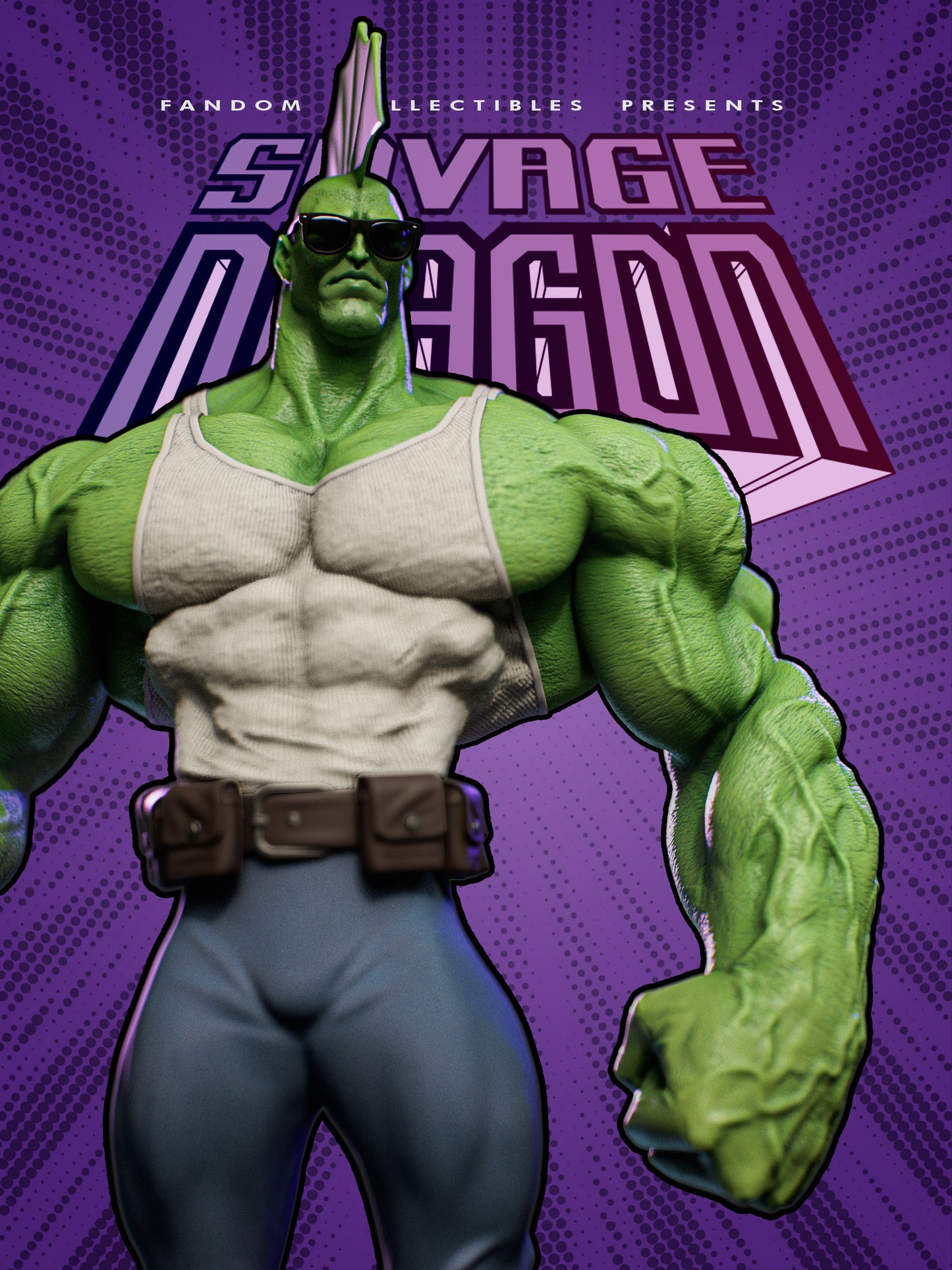 Savage Dragon Statue 3D-Printed Kit